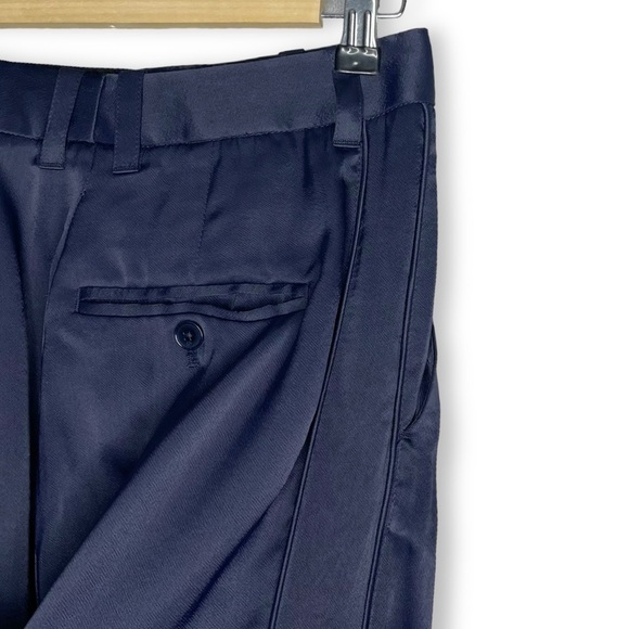 3.1 Phillip Lim High Rise Satin Jogger Pant Navy Blue Side Panel Tailored Size 2 - Picture 12 of 16